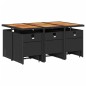 vidaXL 11-tlg. Garten-Essgruppe mit Kissen Schwarz Poly Rattan vidaXL 11-tlg. Garten-Essgruppe mit Kissen Schwarz Poly Rattan