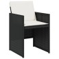 vidaXL 11-tlg. Garten-Essgruppe mit Kissen Schwarz Poly Rattan vidaXL 11-tlg. Garten-Essgruppe mit Kissen Schwarz Poly Rattan