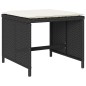 vidaXL 11-tlg. Garten-Essgruppe mit Kissen Schwarz Poly Rattan vidaXL 11-tlg. Garten-Essgruppe mit Kissen Schwarz Poly Rattan