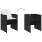vidaXL 11-tlg. Garten-Essgruppe mit Kissen Schwarz Poly Rattan vidaXL 11-tlg. Garten-Essgruppe mit Kissen Schwarz Poly Rattan