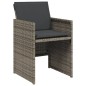 vidaXL 17-tlg. Garten-Essgruppe mit Kissen Grau Poly Rattan vidaXL 17-tlg. Garten-Essgruppe mit Kissen Grau Poly Rattan