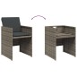 vidaXL 17-tlg. Garten-Essgruppe mit Kissen Grau Poly Rattan vidaXL 17-tlg. Garten-Essgruppe mit Kissen Grau Poly Rattan