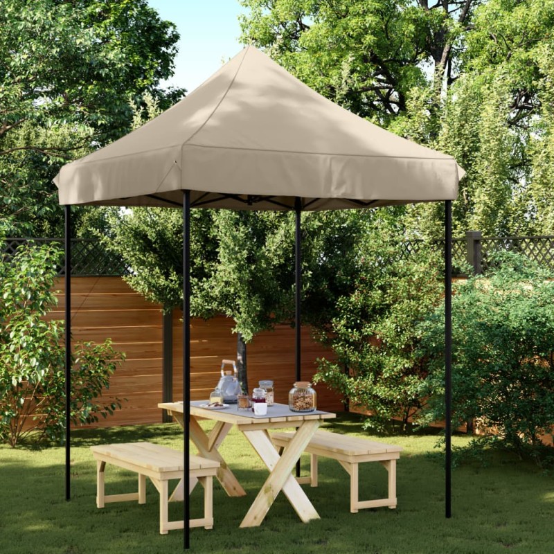 vidaXL Partyzelt Faltbar Pop-Up Taupe 200x200x306 cm vidaXL Partyzelt Faltbar Pop-Up Taupe 200x200x306 cm