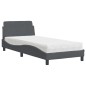 vidaXL Bett mit Matratze Dunkelgrau 80x200 cm Samt vidaXL Bett mit Matratze Dunkelgrau 80x200 cm Samt
