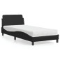 vidaXL Bett mit Matratze Schwarz 90x190 cm Kunstleder vidaXL Bett mit Matratze Schwarz 90x190 cm Kunstleder