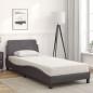 vidaXL Bett mit Matratze Grau 90x190 cm Kunstleder vidaXL Bett mit Matratze Grau 90x190 cm Kunstleder