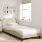 vidaXL Bett mit Matratze Creme 90x200 cm Stoff vidaXL Bett mit Matratze Creme 90x200 cm Stoff