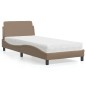 vidaXL Bett mit Matratze Cappuccino-Braun 90x200 cm Kunstleder vidaXL Bett mit Matratze Cappuccino-Braun 90x200 cm Kunstleder