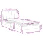 vidaXL Bett mit Matratze Hellgrau 90x190 cm Samt vidaXL Bett mit Matratze Hellgrau 90x190 cm Samt