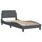 vidaXL Bett mit Matratze Dunkelgrau 90x200 cm Samt vidaXL Bett mit Matratze Dunkelgrau 90x200 cm Samt