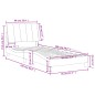 vidaXL Bett mit Matratze Dunkelgrau 90x200 cm Samt vidaXL Bett mit Matratze Dunkelgrau 90x200 cm Samt