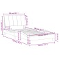 vidaXL Bett mit Matratze Hellgrau 100x200 cm Samt vidaXL Bett mit Matratze Hellgrau 100x200 cm Samt