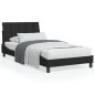 vidaXL Bett mit Matratze Schwarz 100x200 cm Samt