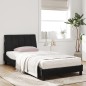 vidaXL Bett mit Matratze Schwarz 100x200 cm Samt