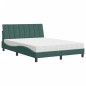 vidaXL Bett mit Matratze Dunkelgrün 120x200 cm Samt vidaXL Bett mit Matratze Dunkelgrün 120x200 cm Samt