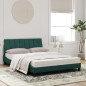 vidaXL Bett mit Matratze Dunkelgrün 120x200 cm Samt vidaXL Bett mit Matratze Dunkelgrün 120x200 cm Samt