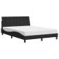 vidaXL Bett mit Matratze Schwarz 140x190 cm Samt vidaXL Bett mit Matratze Schwarz 140x190 cm Samt