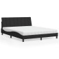 vidaXL Bett mit Matratze Schwarz 160x200 cm Samt vidaXL Bett mit Matratze Schwarz 160x200 cm Samt