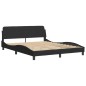 vidaXL Bett mit Matratze Schwarz 160x200 cm Samt vidaXL Bett mit Matratze Schwarz 160x200 cm Samt