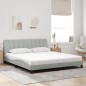 vidaXL Bett mit Matratze Hellgrau 180x200 cm Samt vidaXL Bett mit Matratze Hellgrau 180x200 cm Samt