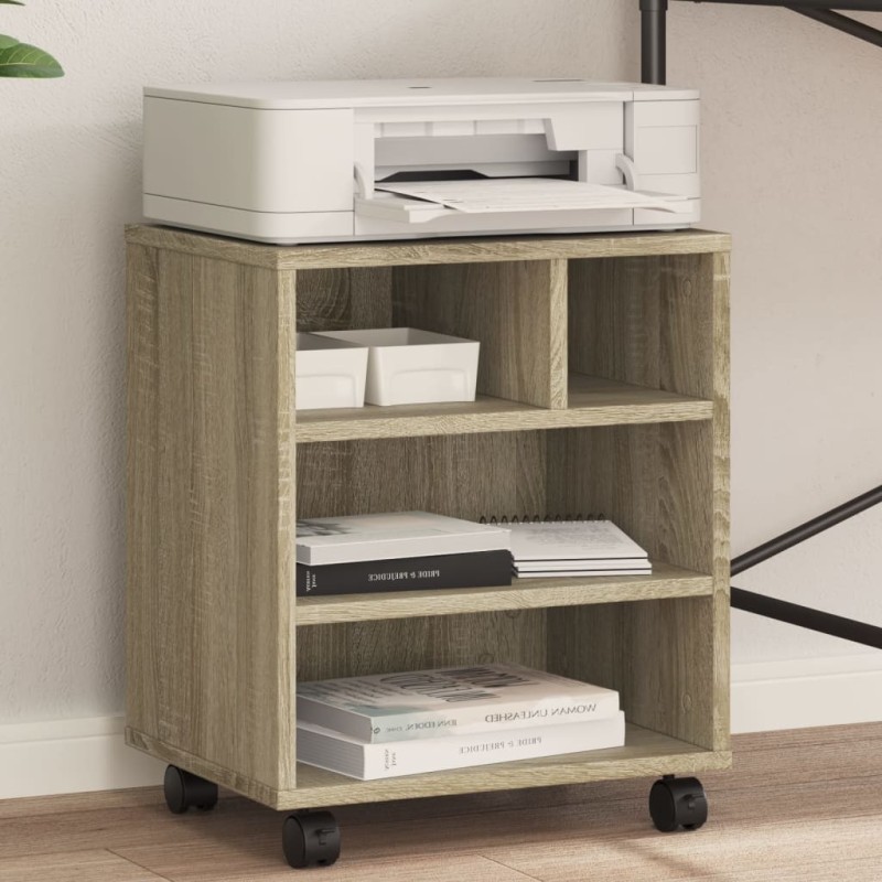 vidaXL Druckerständer mit Rollen Sonoma-Eiche 41x32x48 cm vidaXL Druckerständer mit Rollen Sonoma-Eiche 41x32x48 cm