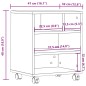 vidaXL Druckerständer mit Rollen Sonoma-Eiche 41x32x48 cm vidaXL Druckerständer mit Rollen Sonoma-Eiche 41x32x48 cm