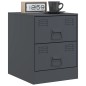 vidaXL Nachttische 2 Stk. Anthrazit 34,5x39x44 cm Stahl vidaXL Nachttische 2 Stk. Anthrazit 34,5x39x44 cm Stahl