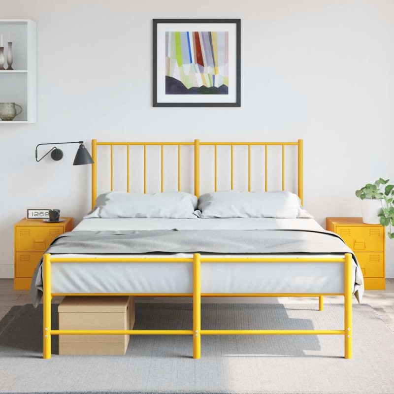 vidaXL Nachttische 2 Stk. Gelb 34,5x39x44 cm Stahl vidaXL Nachttische 2 Stk. Gelb 34,5x39x44 cm Stahl