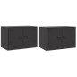 vidaXL TV-Schränke 2 Stk. Schwarz 67x39x44 cm Stahl vidaXL TV-Schränke 2 Stk. Schwarz 67x39x44 cm Stahl