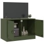 vidaXL TV-Schrank Olivgrün 67x39x44 cm Stahl vidaXL TV-Schrank Olivgrün 67x39x44 cm Stahl