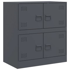 vidaXL Sideboard Anthrazit 67x39x73 cm Stahl