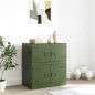 vidaXL Sideboard Olivgrün 67x39x73 cm Stahl vidaXL Sideboard Olivgrün 67x39x73 cm Stahl