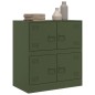 vidaXL Sideboard Olivgrün 67x39x73 cm Stahl vidaXL Sideboard Olivgrün 67x39x73 cm Stahl