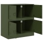 vidaXL Sideboard Olivgrün 67x39x73 cm Stahl vidaXL Sideboard Olivgrün 67x39x73 cm Stahl