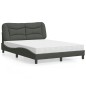vidaXL Bett mit Matratze Dunkelgrau 120x200 cm Stoff vidaXL Bett mit Matratze Dunkelgrau 120x200 cm Stoff