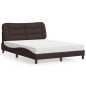 vidaXL Bett mit Matratze Dunkelbraun 120x200 cm Stoff vidaXL Bett mit Matratze Dunkelbraun 120x200 cm Stoff