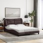 vidaXL Bett mit Matratze Dunkelbraun 120x200 cm Stoff vidaXL Bett mit Matratze Dunkelbraun 120x200 cm Stoff
