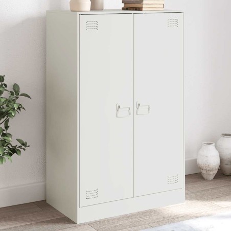 vidaXL Sideboard Weiß 67x39x107 cm Stahl