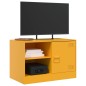 vidaXL TV-Schränke 2 Stk. Senfgelb 67x39x44 cm Stahl vidaXL TV-Schränke 2 Stk. Senfgelb 67x39x44 cm Stahl