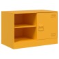 vidaXL TV-Schränke 2 Stk. Senfgelb 67x39x44 cm Stahl vidaXL TV-Schränke 2 Stk. Senfgelb 67x39x44 cm Stahl