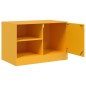 vidaXL TV-Schränke 2 Stk. Senfgelb 67x39x44 cm Stahl vidaXL TV-Schränke 2 Stk. Senfgelb 67x39x44 cm Stahl