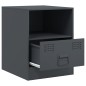 vidaXL Nachttische 2 Stk. Anthrazit 34,5x39x44 cm Stahl vidaXL Nachttische 2 Stk. Anthrazit 34,5x39x44 cm Stahl