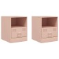vidaXL Nachttische 2 Stk. Rosa 34,5x39x44 cm Stahl vidaXL Nachttische 2 Stk. Rosa 34,5x39x44 cm Stahl