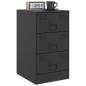 vidaXL Nachttisch Schwarz 34,5x39x62 cm Stahl vidaXL Nachttisch Schwarz 34,5x39x62 cm Stahl