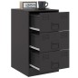 vidaXL Nachttisch Schwarz 34,5x39x62 cm Stahl vidaXL Nachttisch Schwarz 34,5x39x62 cm Stahl
