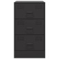 vidaXL Nachttisch Schwarz 34,5x39x62 cm Stahl vidaXL Nachttisch Schwarz 34,5x39x62 cm Stahl