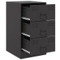 vidaXL Nachttisch Schwarz 34,5x39x62 cm Stahl vidaXL Nachttisch Schwarz 34,5x39x62 cm Stahl