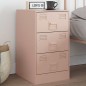 vidaXL Nachttisch Rosa 34,5x39x62 cm Stahl vidaXL Nachttisch Rosa 34,5x39x62 cm Stahl