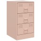 vidaXL Nachttisch Rosa 34,5x39x62 cm Stahl vidaXL Nachttisch Rosa 34,5x39x62 cm Stahl