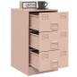 vidaXL Nachttisch Rosa 34,5x39x62 cm Stahl vidaXL Nachttisch Rosa 34,5x39x62 cm Stahl